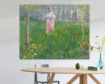 Une femme marchant dans un jardin, Vincent van Gogh