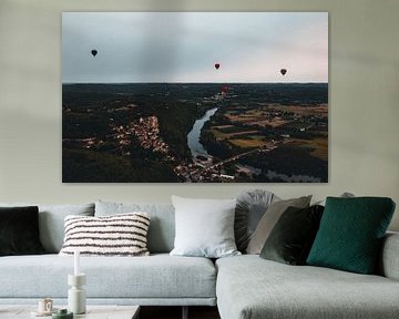 Balloonvlucht boven de Dordogne en Beynac-et-Cazenac van Collin Arts