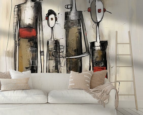 Voorbeeld van het werk in een kamer