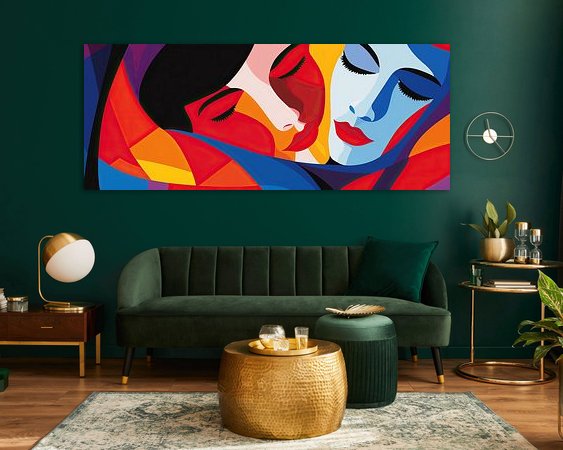 Voorbeeld van het werk in een kamer