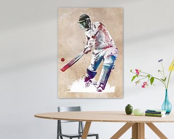 Cricket sport kunst #cricket van JBJart Justyna Jaszke