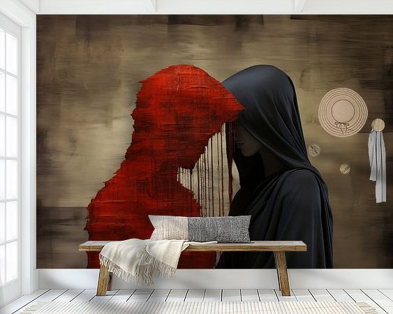 Voorbeeld van het werk in een kamer