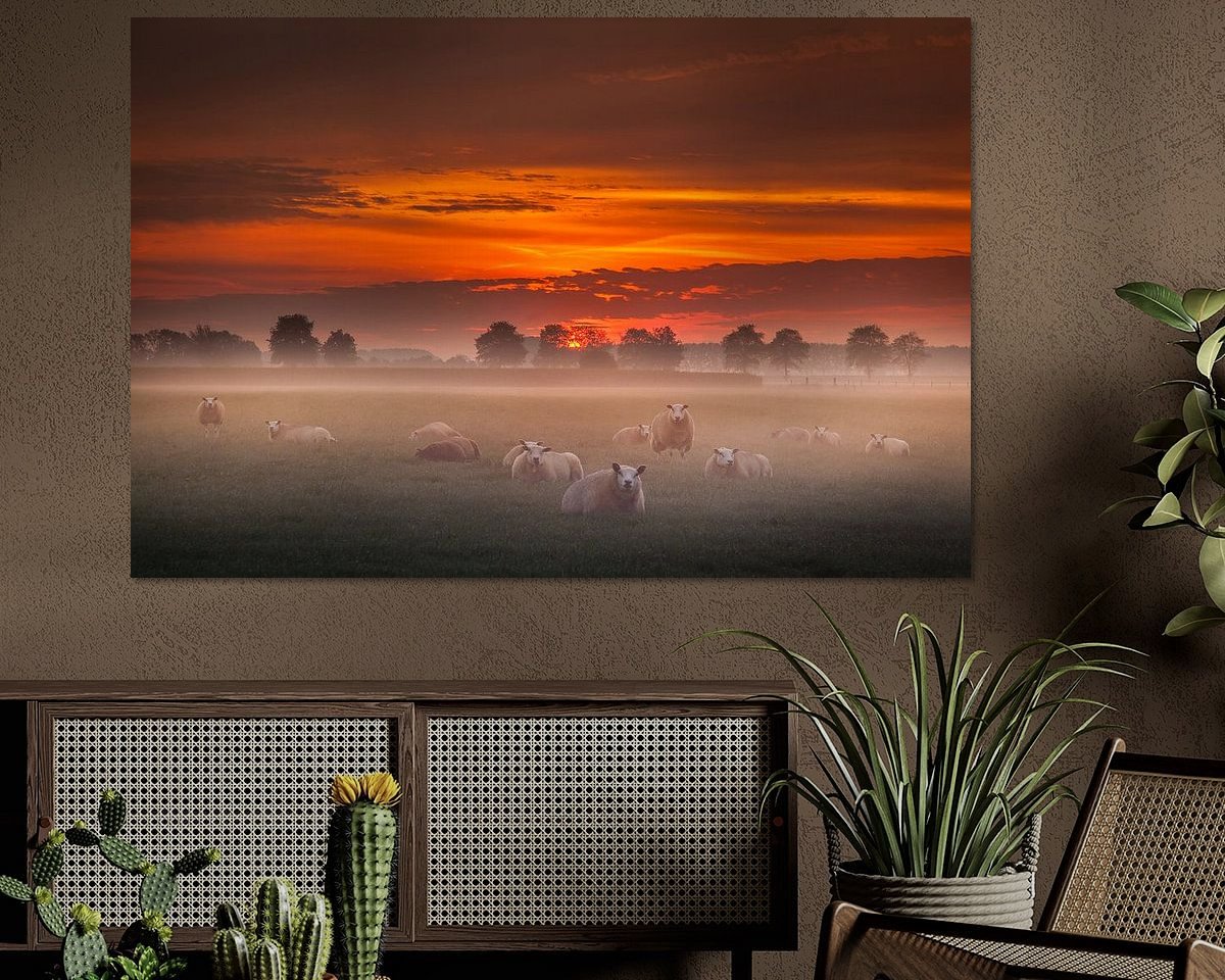Voorbeeld van het werk in een kamer