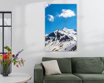 Snowy mountain peaks in the Austrian Alps near the Grossglockner