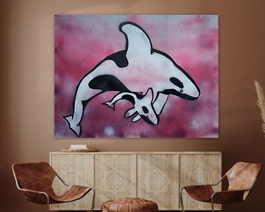 Voorbeeld van het werk in een kamer