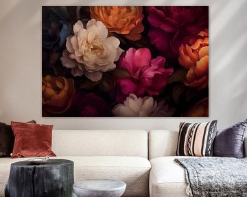 Blumen in Hülle und Fülle, warme Farben von Studio Allee