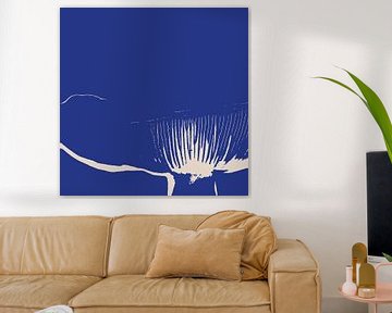 Kinoko - Grafische Paddenstoel Kobalt blauw van Jebinterior ~ notARTificial