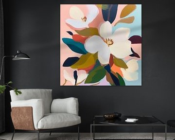 Verspielte Magnolia's von Color Square