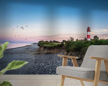 Falshöft lighthouse on the Baltic Sea by Truus Nijland