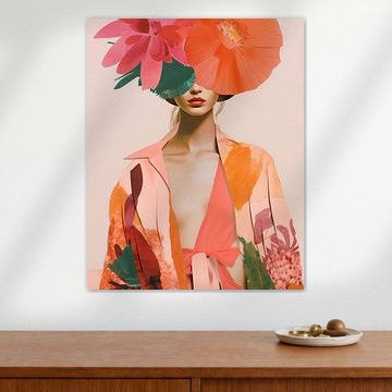 Buntes Porträt, Illustration in leuchtenden Farben von Carla Van Iersel