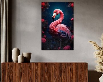 Birds of Paradise 6: Flamingo van Danny van Eldik - Perfect Pixel Design