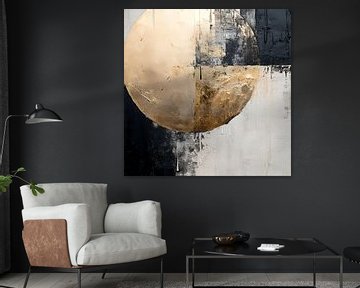 Abstract met goud van Wall Wonder