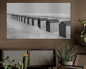 Strandhuisjes bij Hardelot in Frankrijk van Marie-Anne Stas