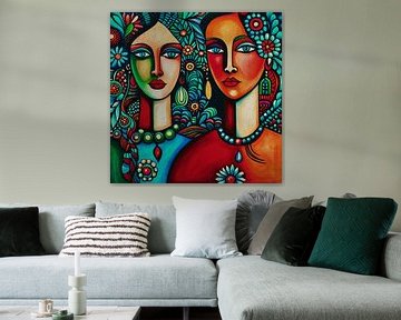 Twin sisters looking straight at you no.23 by Jan Keteleer