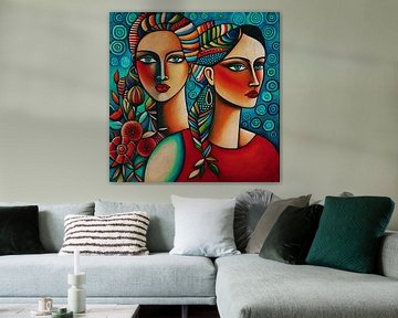 Twin sisters looking straight at you no.27 by Jan Keteleer