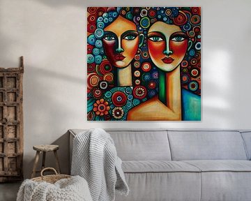 Twin sisters looking straight at you no.22 by Jan Keteleer