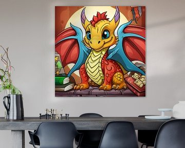 Illustration de dragon mignon sur Art Lovers