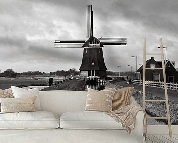 Zauberhafte Windmühle in der Provinz Nordholland