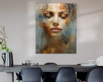 Modern abstract portrait by Carla Van Iersel