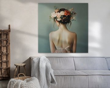Flower Crown Portrait by Art Lovers