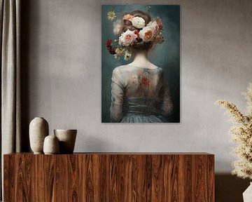 Portrait Couronne de fleurs sur Art Lovers