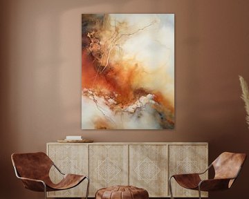 Modern abstract in a rusty brown colour by Studio Allee