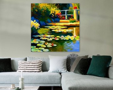 Garden Veranda Lake View by A.D. Digital ART