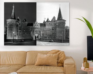 Schloss Helmond bei Tag und Nacht