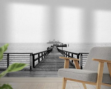 Bridge, ferry and sea by Heiko Westphalen