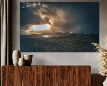 Neist Point klif in idyllisch Schotland bij de Highlands op het eiland Skye. van Jakob Baranowski - Photography - Video - Photoshop