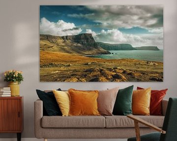 Neist Point op het Isle of Skye in Schotland. Panorama klif. van Jakob Baranowski - Photography - Video - Photoshop