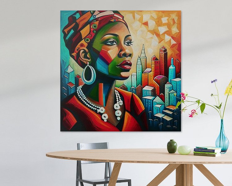 Voorbeeld van het werk in een kamer