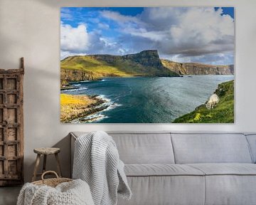 Panorama Cliffs in Schotland. Isle of Skye Idylle en rust van Jakob Baranowski - Photography - Video - Photoshop