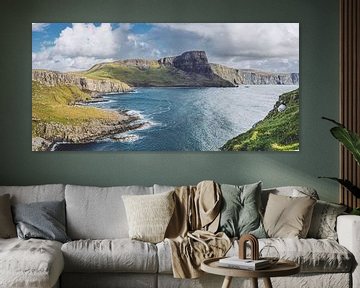 Panorama Cliffs in Schotland. Isle of Skye Idylle en rust van Jakob Baranowski - Photography - Video - Photoshop