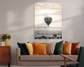 Luchtballonnen in Afrika, zwart-wit V1 van drdigitaldesign
