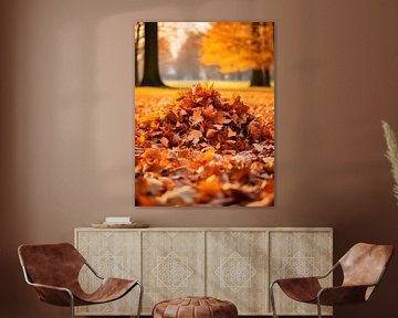 Stapels bladeren in de herfst V3 van drdigitaldesign