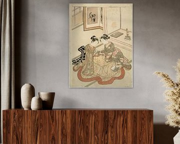 Suzuki Harunobu - Jonge vrouwen spelen kat's wieg van Peter Balan