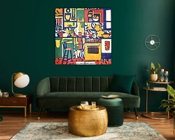 Voorbeeld van het werk in een kamer