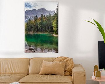 Zugspitzmassiv und Zugspitze mit Eibsee von Torsten Krüger