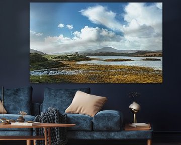 Peaceful, deserted places in Scotland. Peat bogs, acid grasses, flooded wetlands with little vegetation. by Jakob Baranowski - Photography - Video - Photoshop