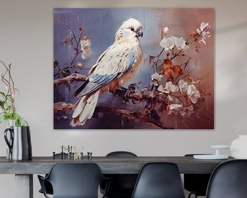 Peinture à l'huile de l'oiseau sur Virgil Quinn - Decorative Arts