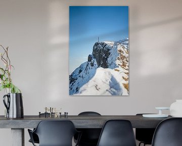 Vue hivernale du Hochgrat sur les hautes Alpes de l'Allgäu sur Leo Schindzielorz