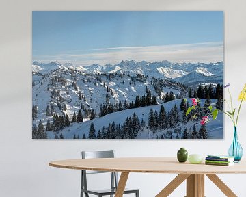 Les Alpes d'Allgäu en hiver sur le Trettachspitze sur Leo Schindzielorz