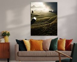 Voorbeeld van het werk in een kamer