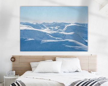 Winterlandschaft über Tromso Norwegen von Leo Schindzielorz