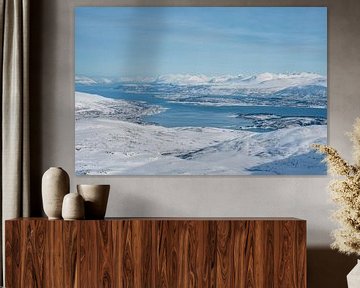 Winterlandschap bij Tromso van Leo Schindzielorz