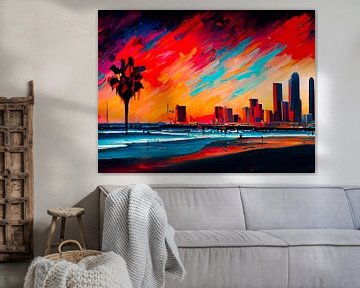 Miami Strand und Skyline von Mustafa Kurnaz