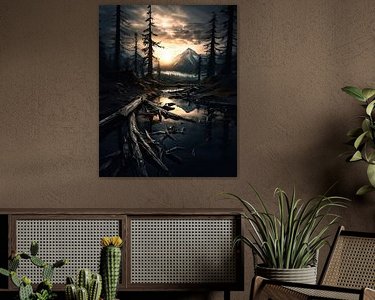 Voorbeeld van het werk in een kamer