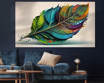 Colourful leaf | Nature Painting | Abstract Art by AiArtLand