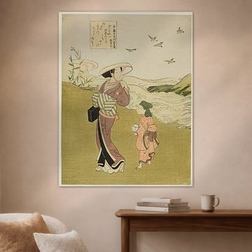 Suzuki Harunobu - The Jewel River of Plovers (Chidori no Tamagawa),...